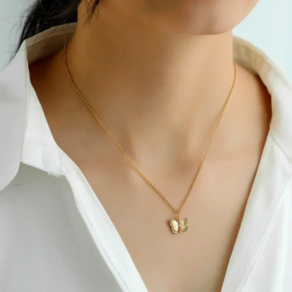 New Fashion Simple Silver Color Love Heart Pendant Necklace Charm Chain Collares Necklace for Women Party Jewelry Daily Wear