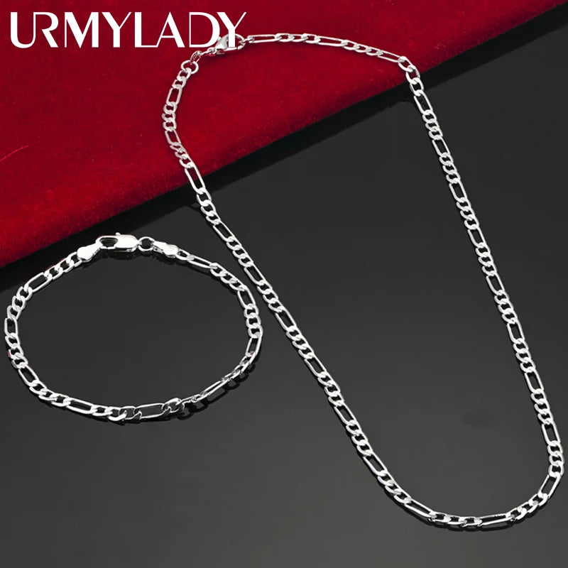 Conjunto de colar e pulsante em prata, Women Bracelet Necklace, elegante e moderno, ideal para várias ocasiões.