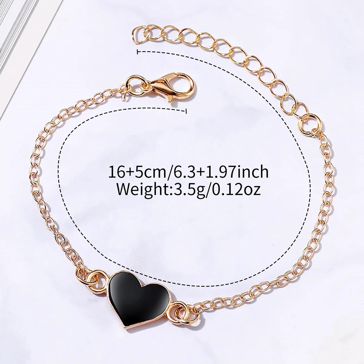 Analog Watches Bracelet Set para Mulheres com relógio de pulso dourado e bracelete coração para um estilo elegante.